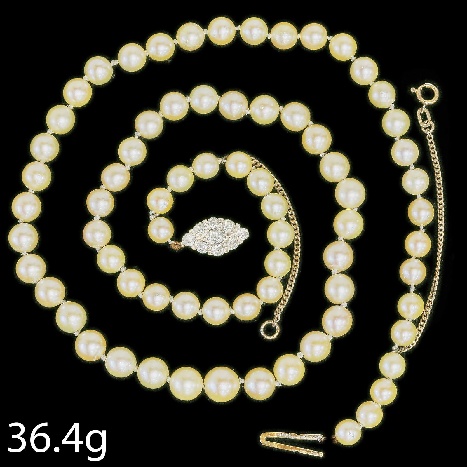 PEARL AND DIAMOND NECKLACE (1 of 1)