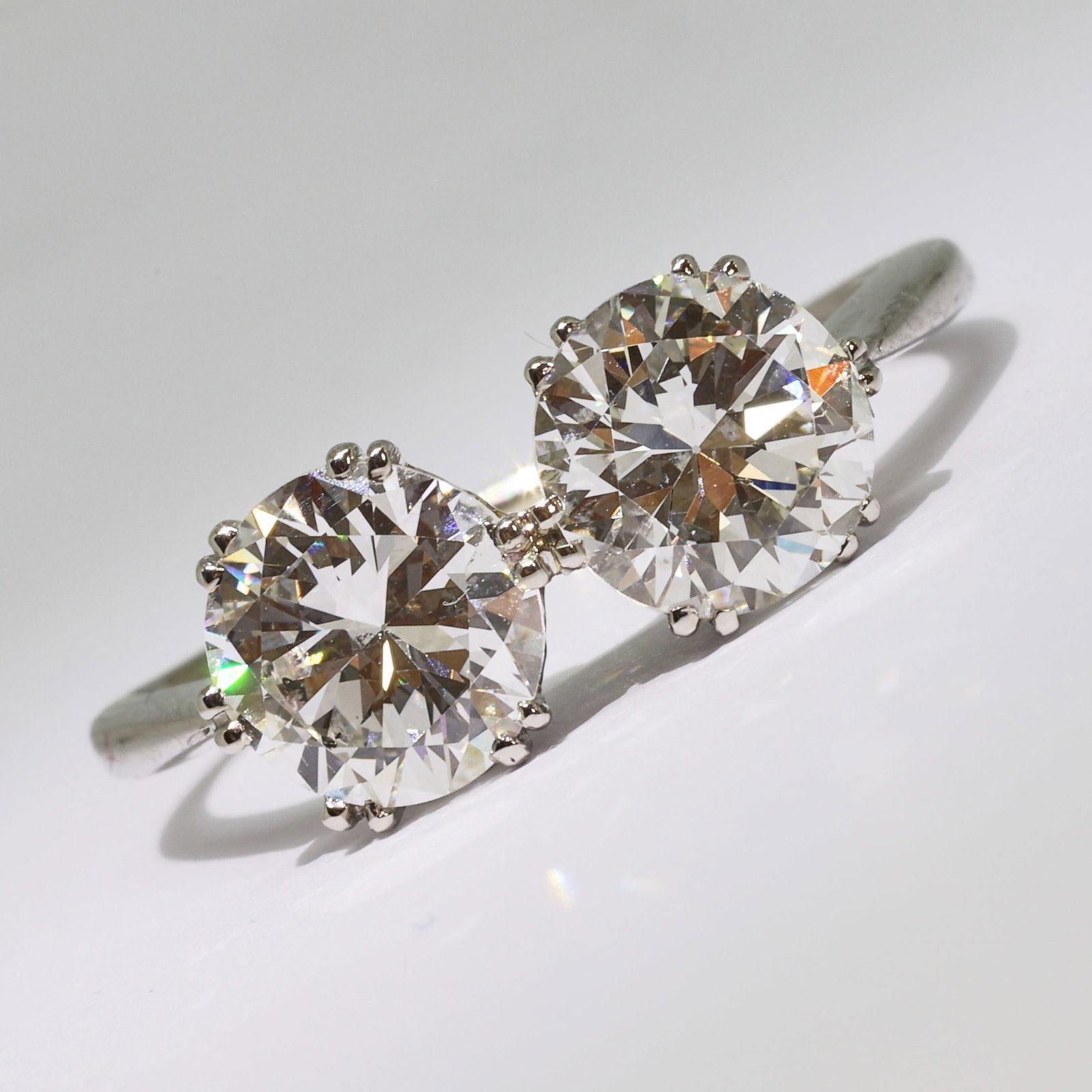 FINE 2-STONE DIAMOND RING (1 of 1)