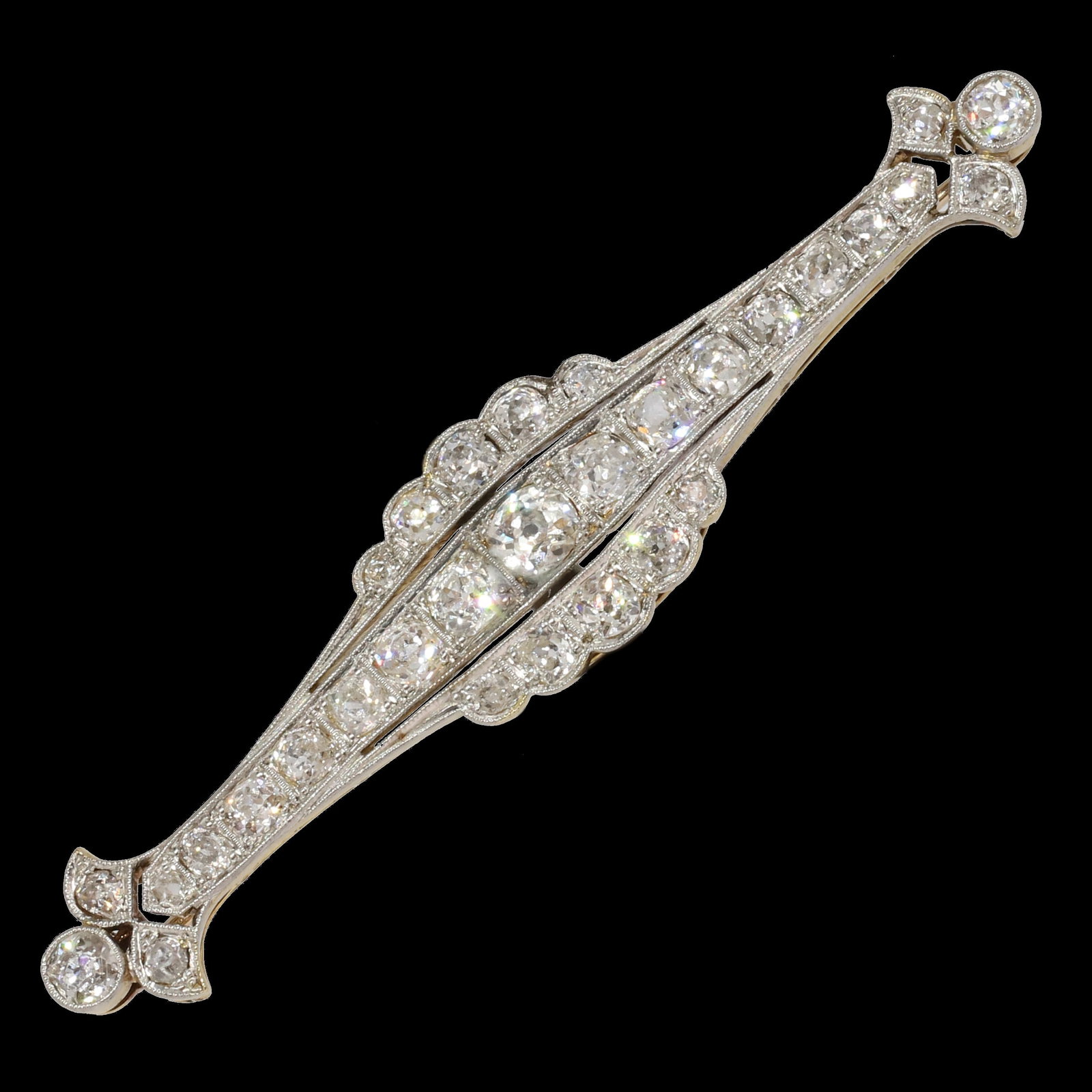 ART-DECO DIAMOND BROOCH (1 of 1)