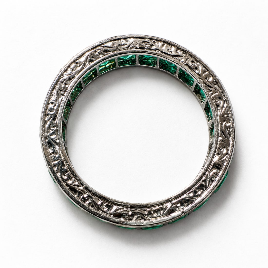 EMERALD FULL ETERNITY RING (1 of 1)