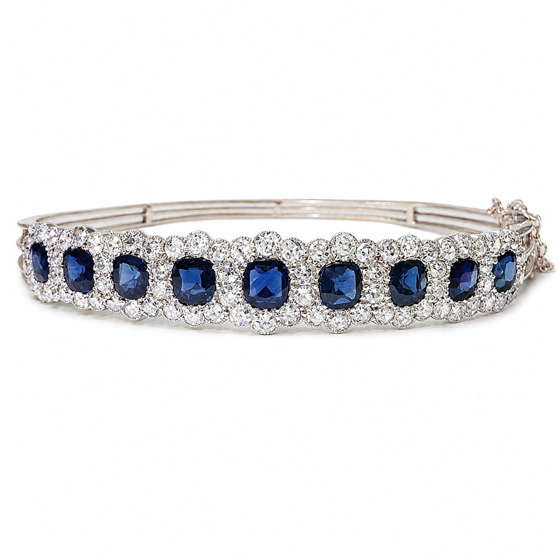 SAPPHIRE AND DIAMOND BANGLE (1 of 1)