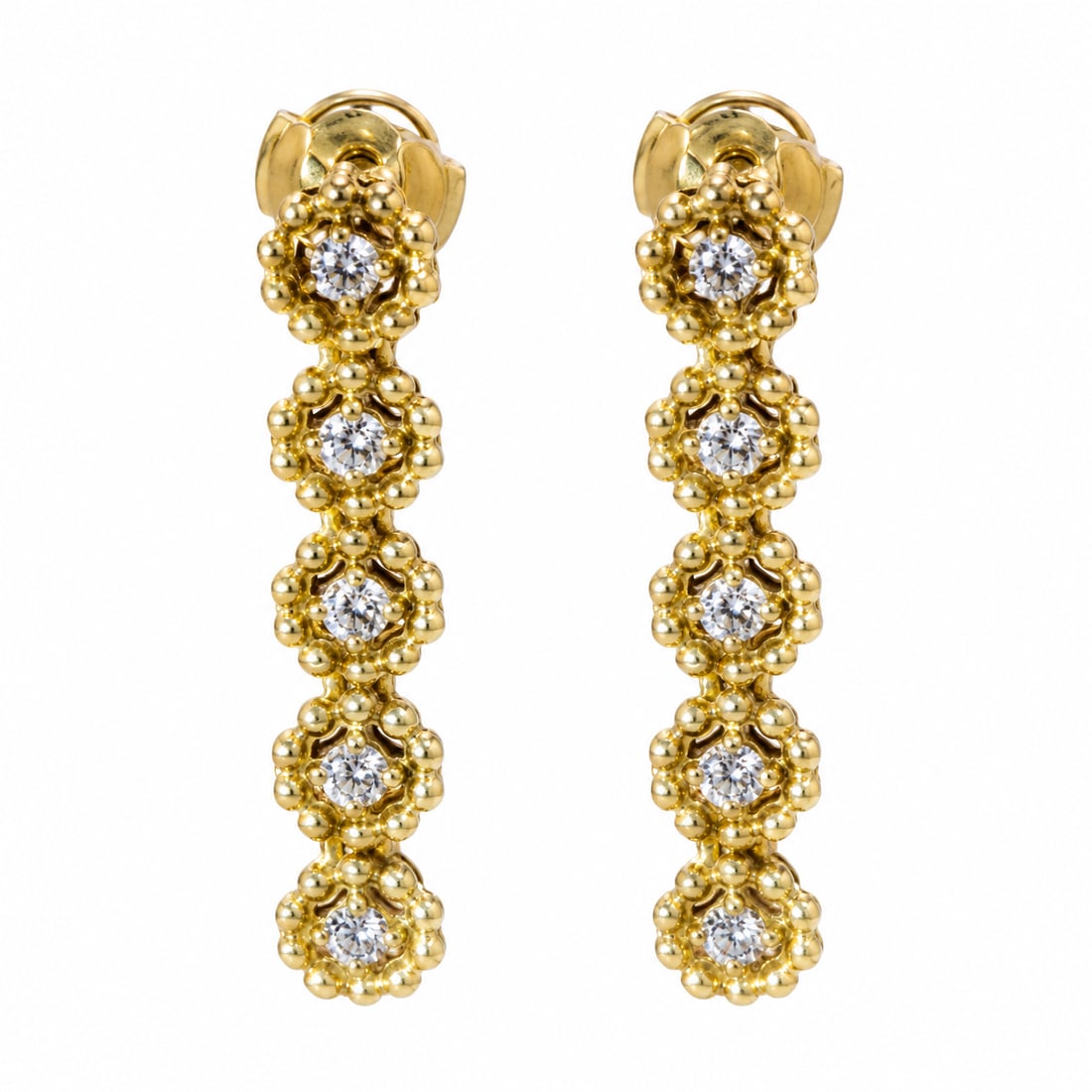 PAIR OF DIAMOND DROP EARRINGS (1 of 1)