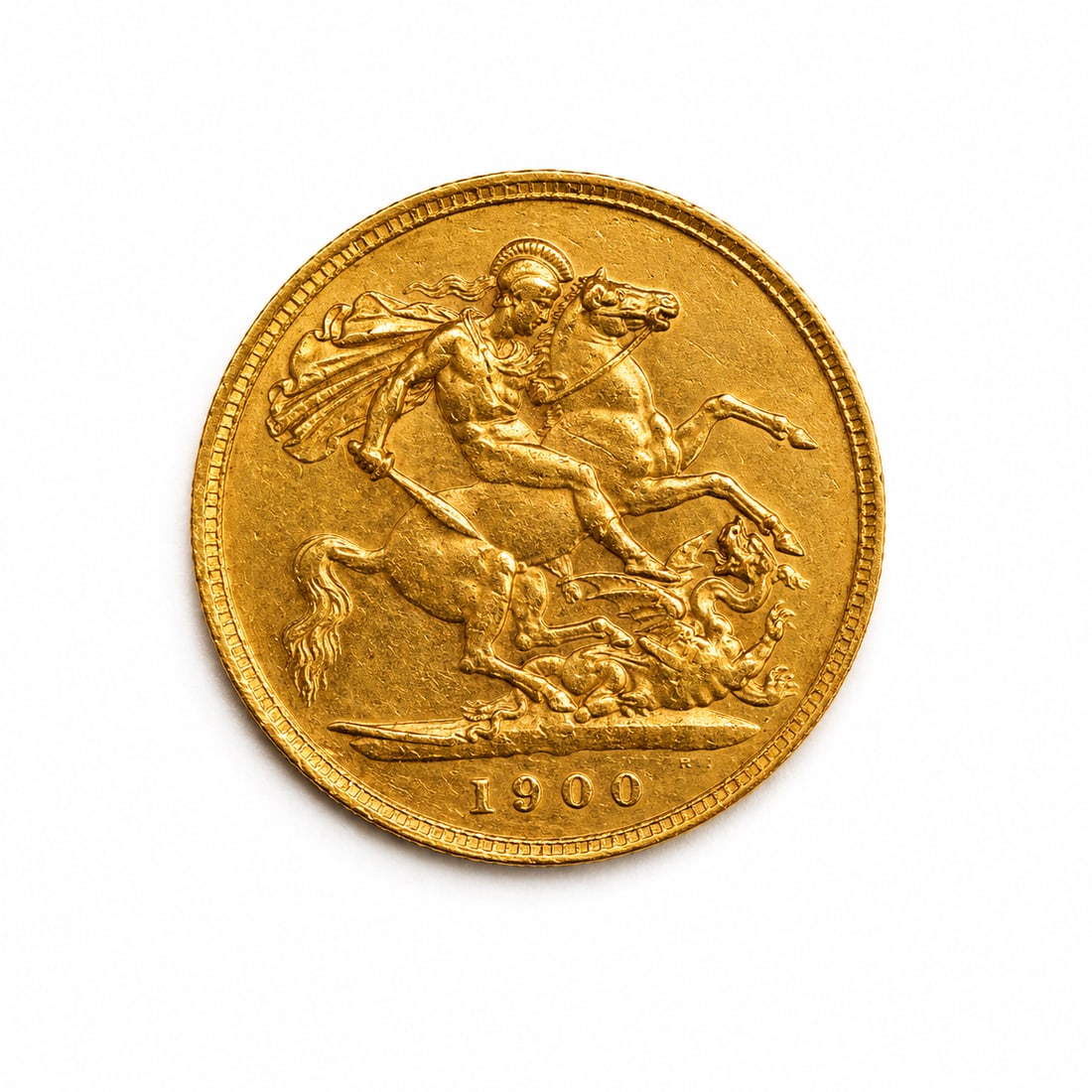 1900 GOLD HALF SOVEREIGN. (1 of 1)