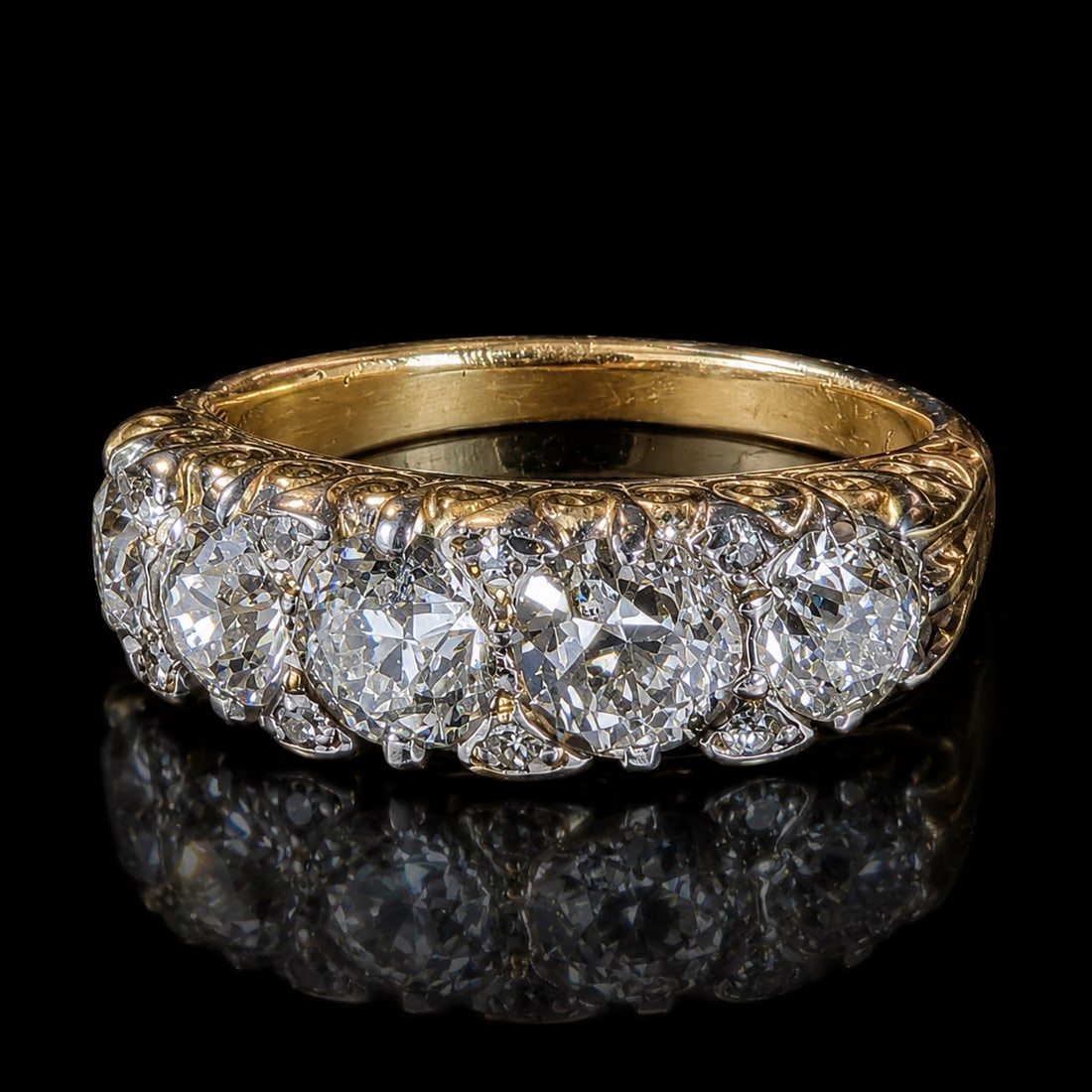 FINE DIAMOND 5-STONE RING (1 of 2)