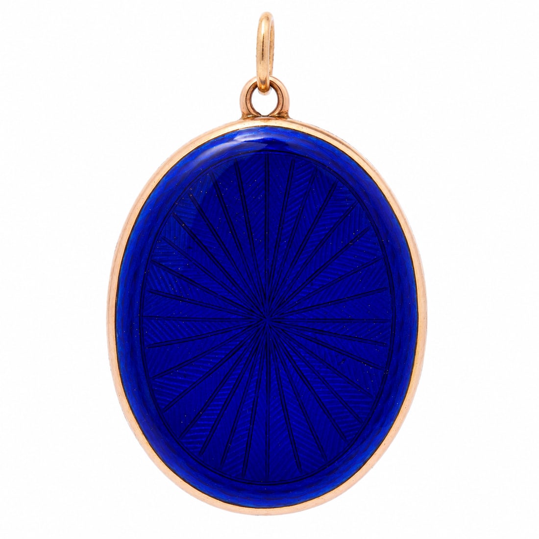 ANTIQUE GOLD BLUE ENAMEL LOCKET PENDANT: ANTIQUE GOLD BLUE ENAMEL LOCKET PENDANT16.4 grams enamel in great condition L 4.2 cm