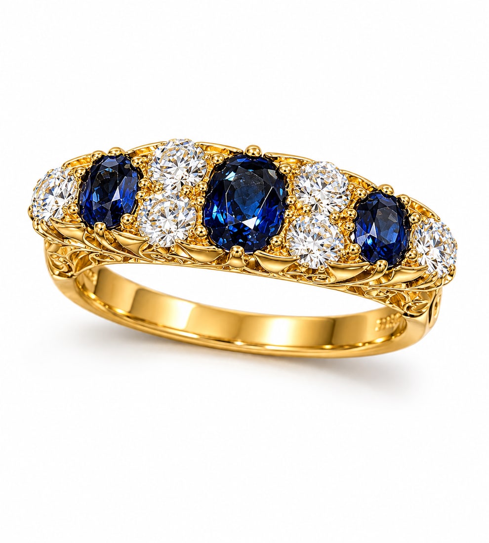 SAPPHIRE AND DIAMOND RING (1 of 1)