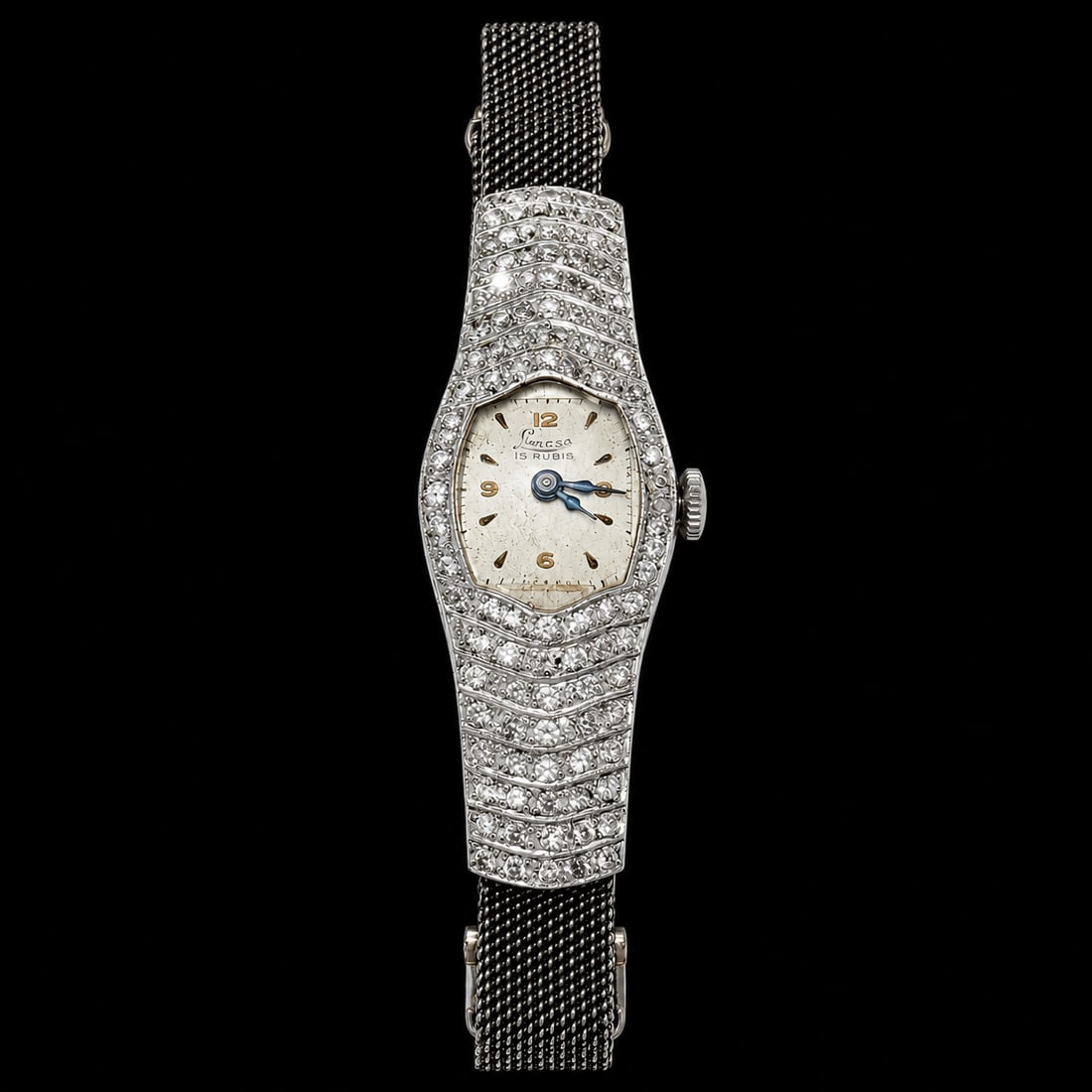 ART-DECO DIAMOND WRISTWATCH (1 of 1)
