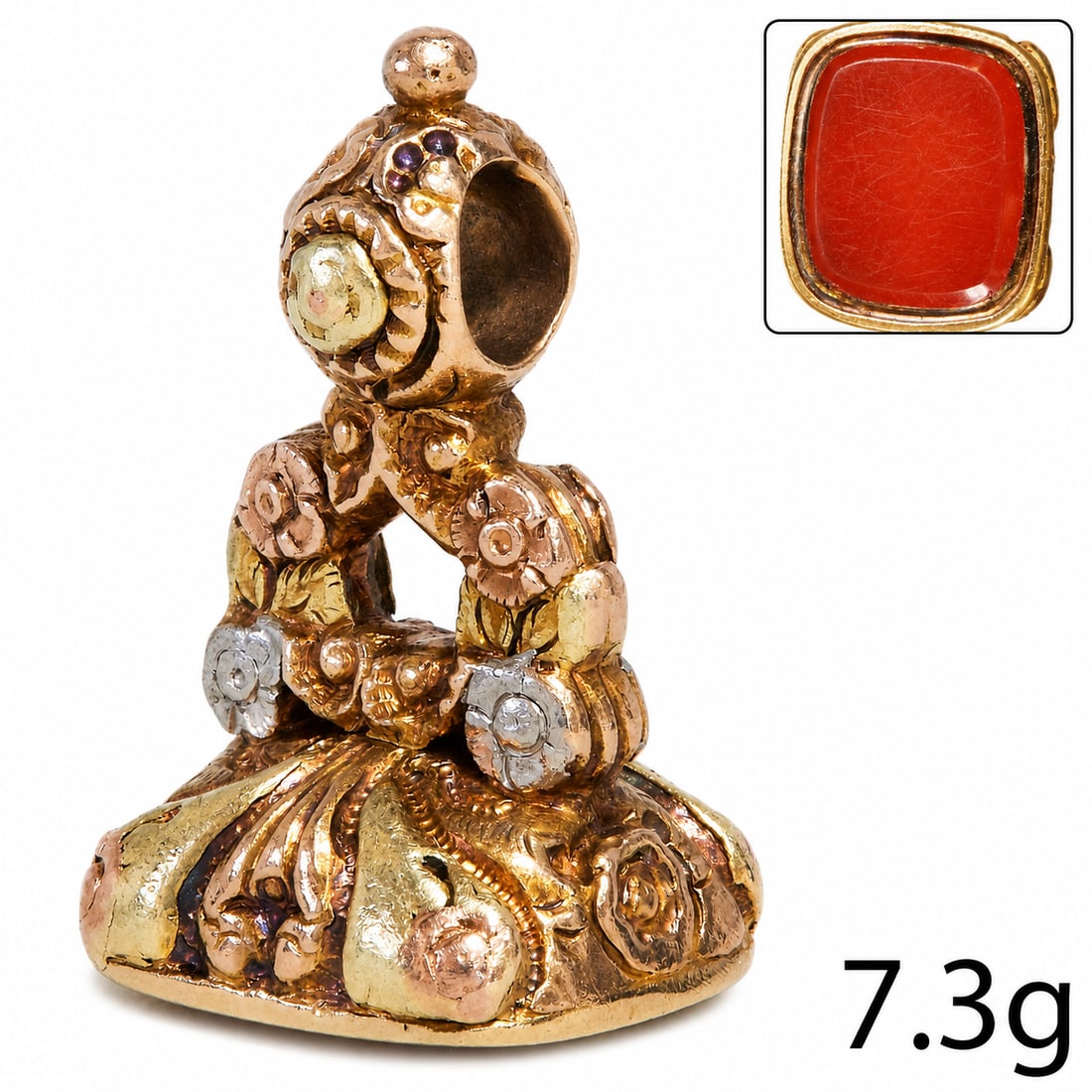 GEORGIAN 3 COLOUR GOLD FOB SEAL (1 of 1)