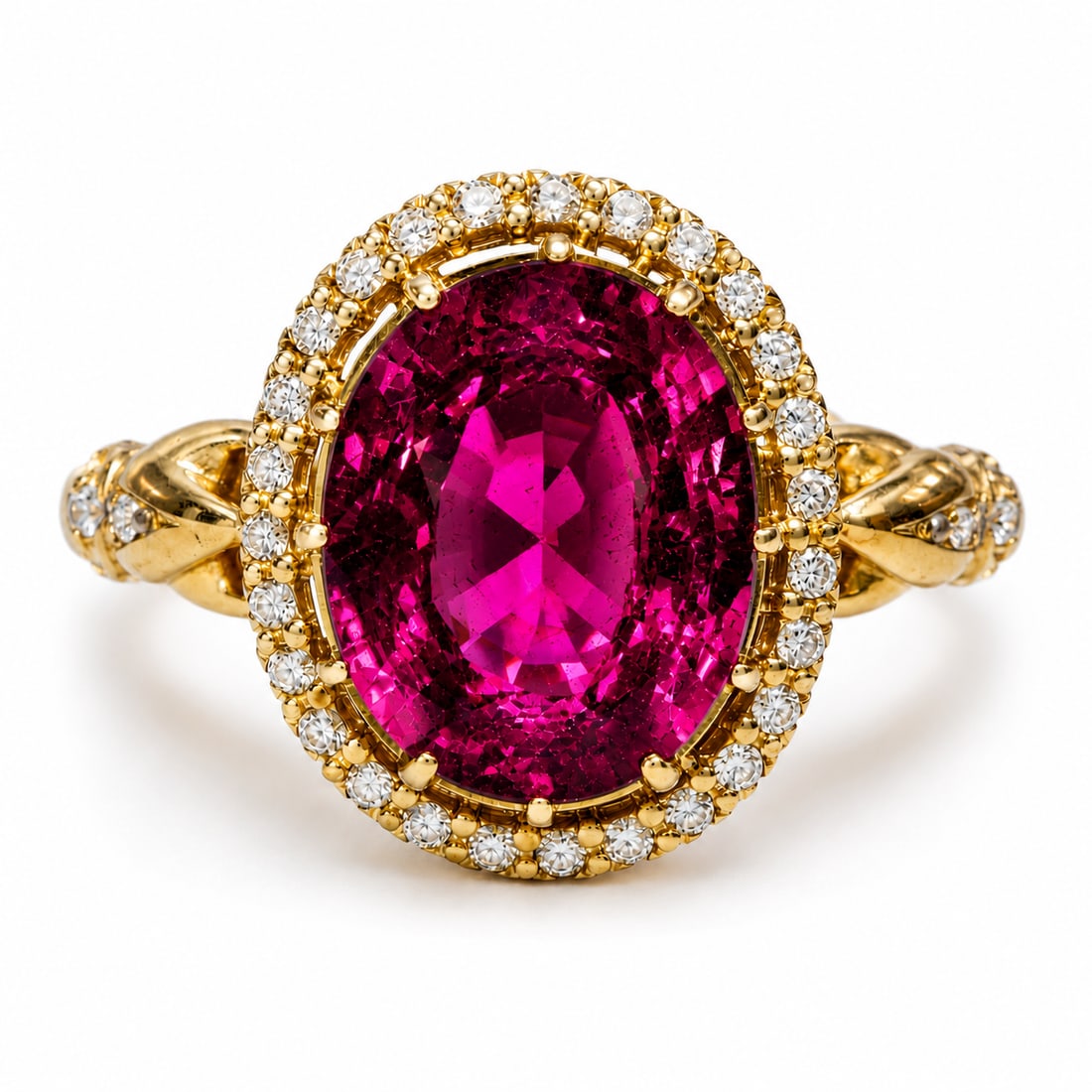 IMPRESSIVE TOURMALINE AND DIAMOND DRESS RING (1 of 1)