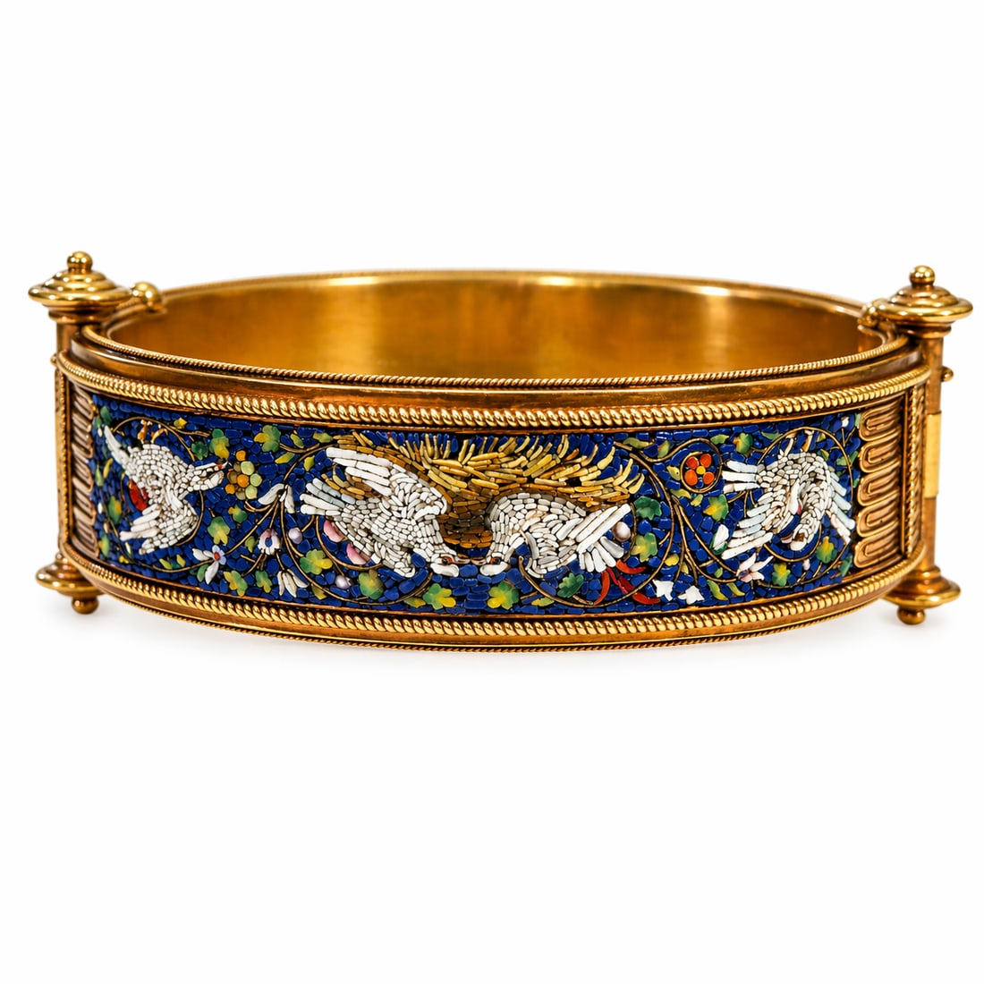 ANTONIO CARLI, FANTASTIC MICRO-MOSAIC HINGED BANGLE (1 of 2)