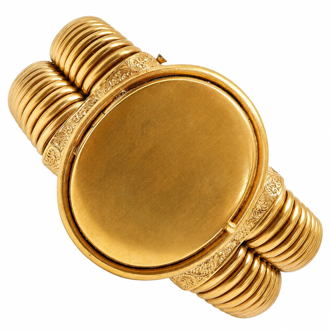 VICTORIAN YELLOW METAL OPENING BRACELET (1 of 1)