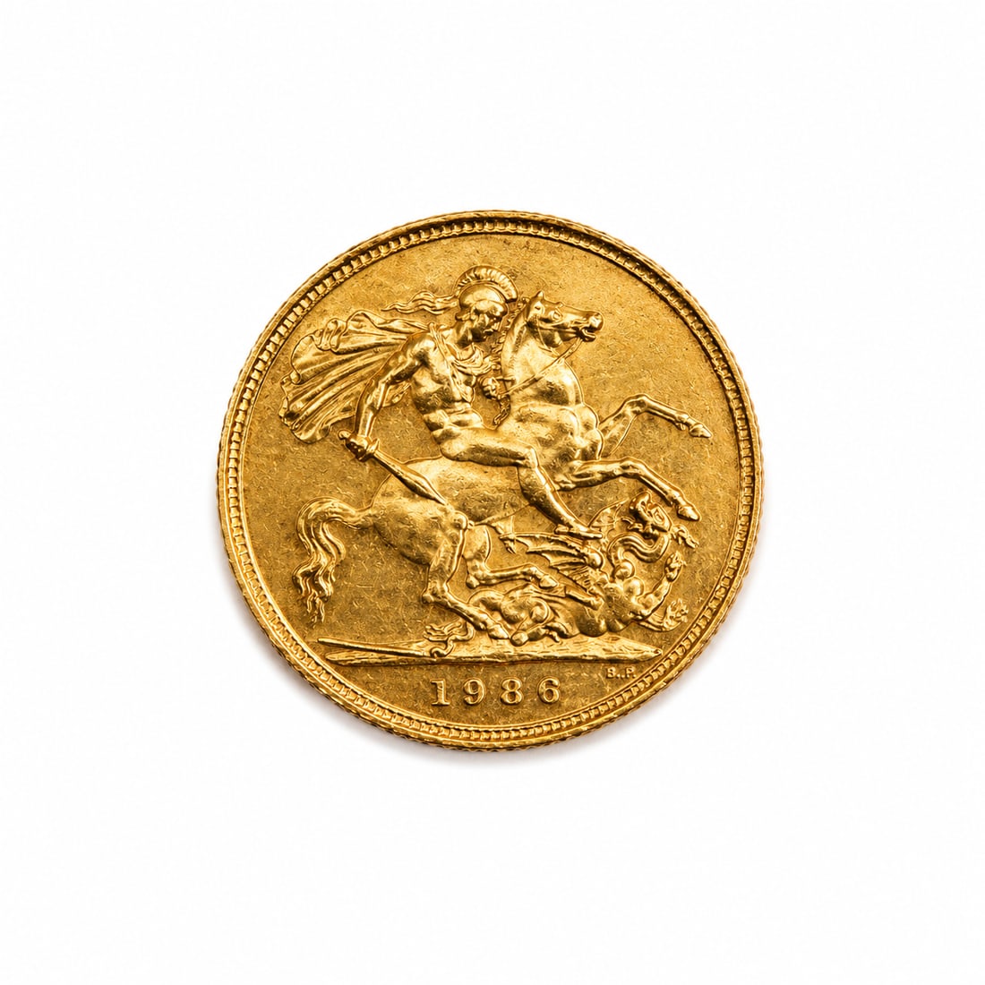 1982 GOLD HALF SOVEREIGN. (1 of 1)