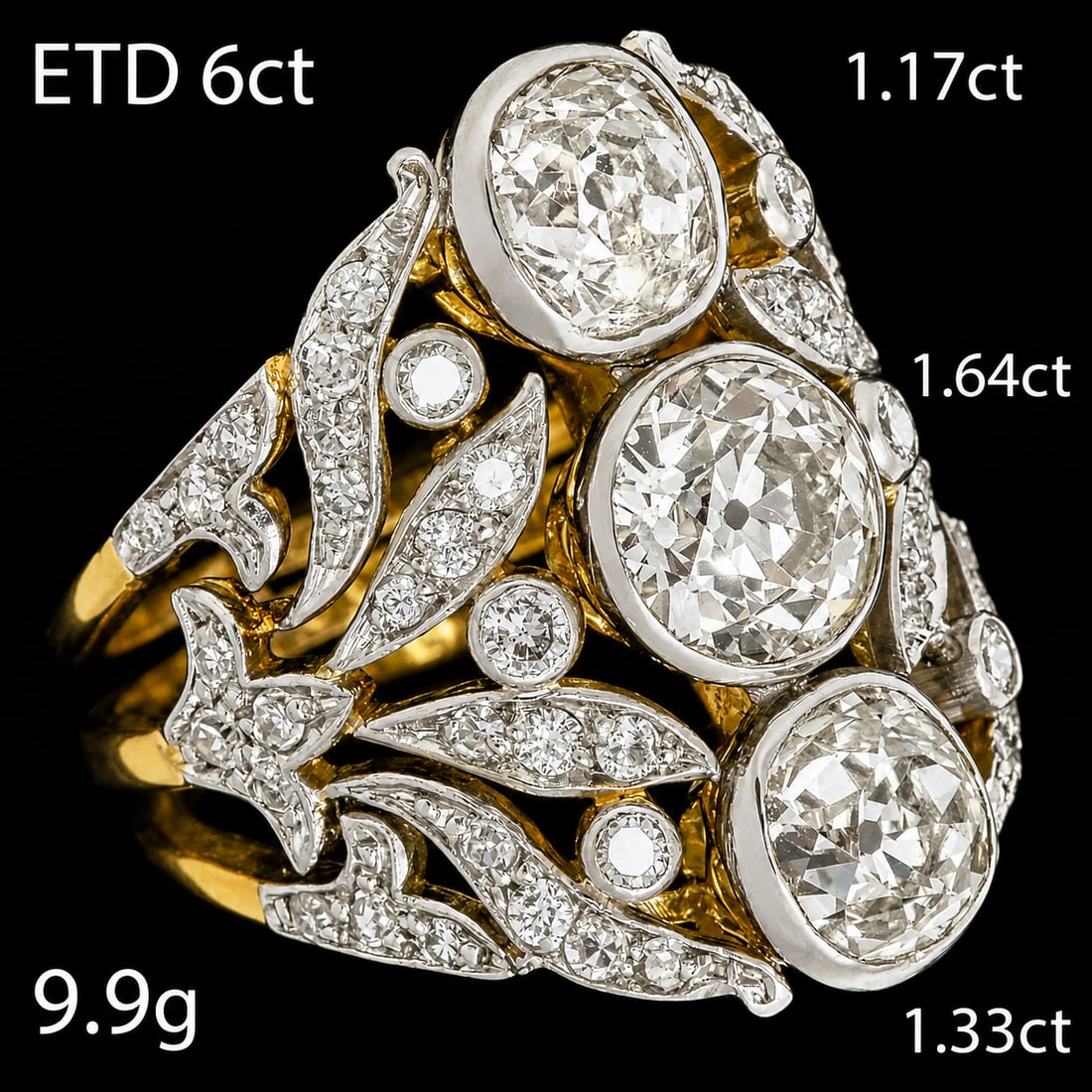 AN IMPRESSIVE ANTIQUE DIAMOND RING (1 of 1)