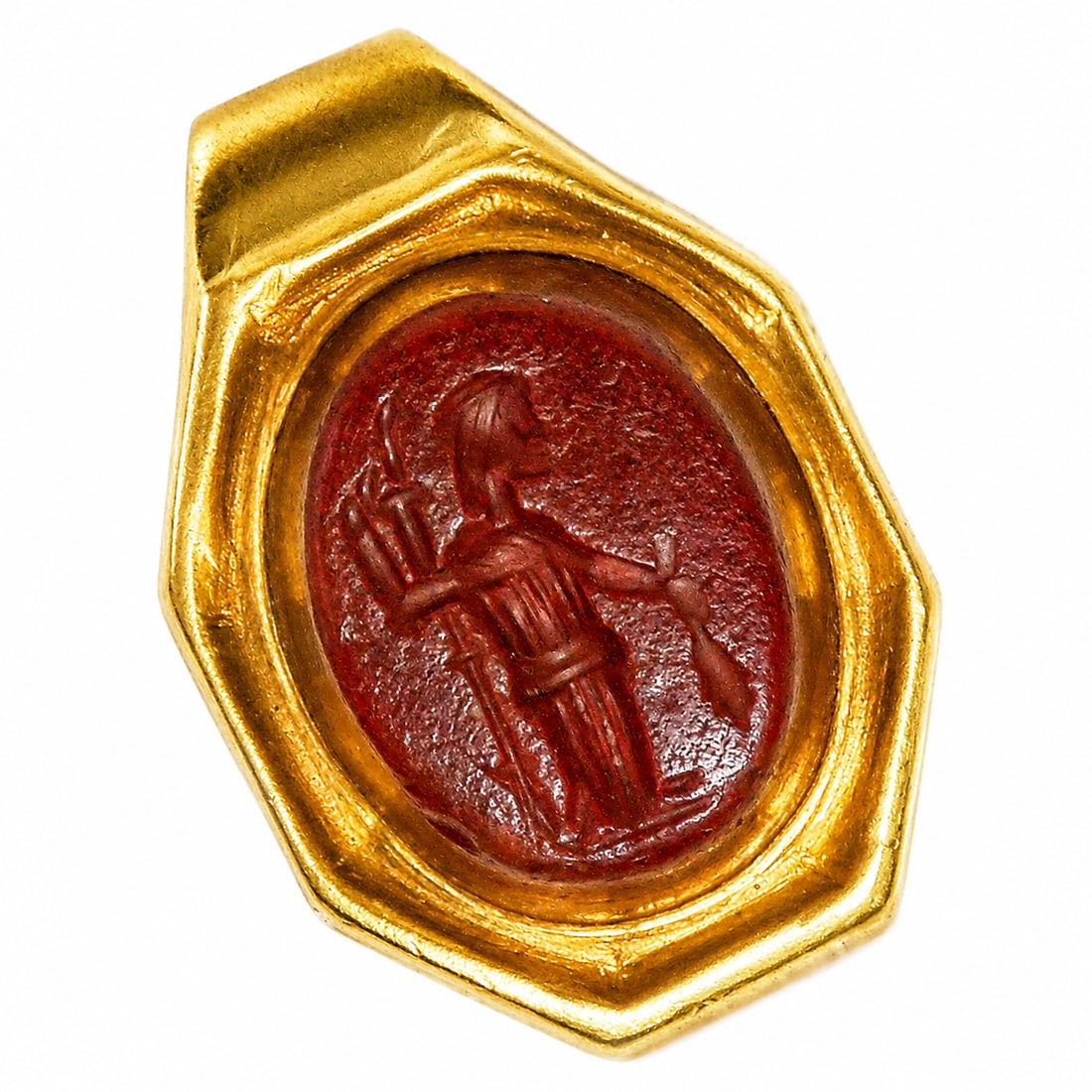 FINE AND RARE ANTIQUE INTAGLIO RING, CA. 1750. (1 of 1)