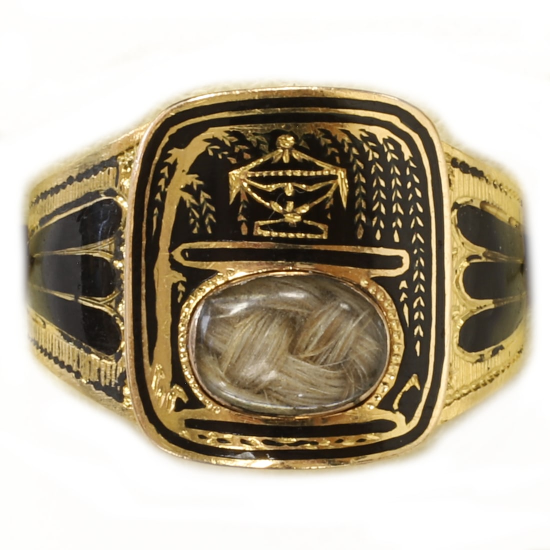 GEORGIAN ENAMEL MEMORI RING, DATED 1808 (1 of 1)