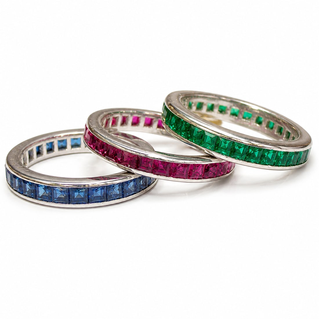 EMERALD, SAPPHIRE AND RUBY ETERNITY RINGS (1 of 1)