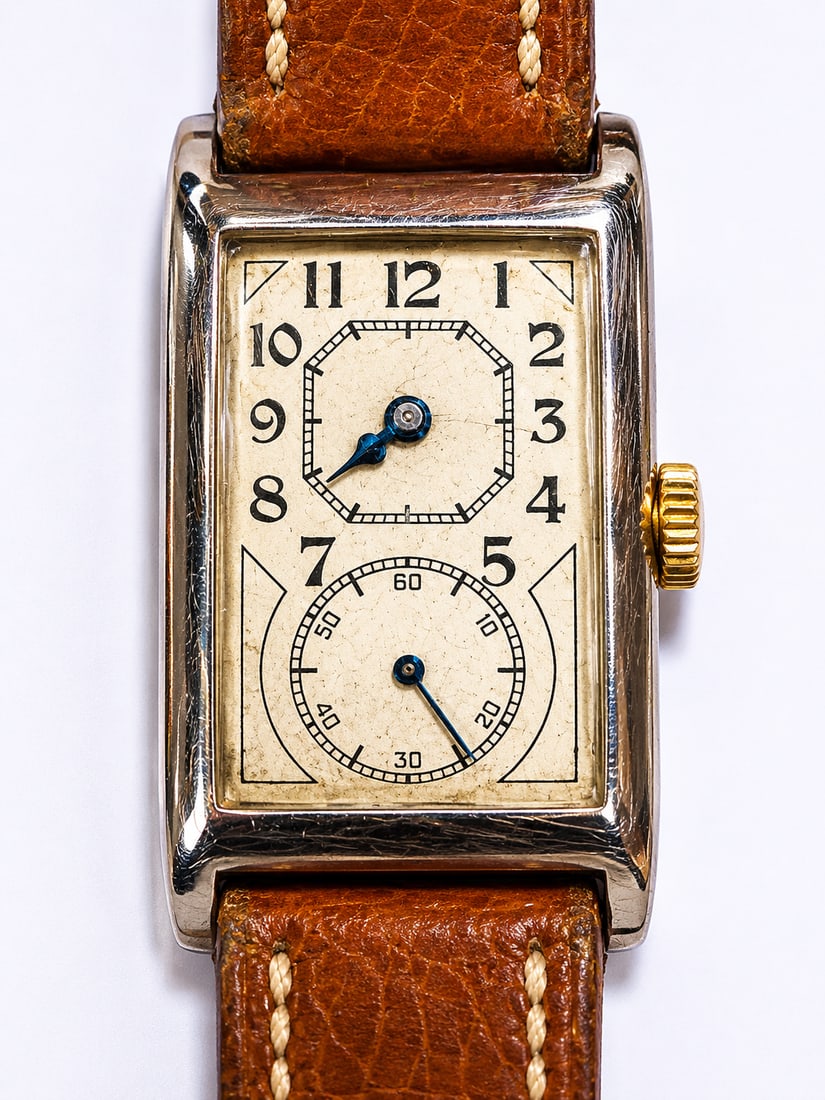 ROLEX, RARE EARLY PRINCE WRISTWATCH, 1930'S.: ROLEX, RARE EARLY PRINCE WRISTWATCH, 1930'S.29.2 grams.Arabic numerals with seperate seconds dial.Ref. 1343Serial: 668XXRolex calibre 8160.L case 4.1 cm.Manual windingBack of the case dated 1930.Movem