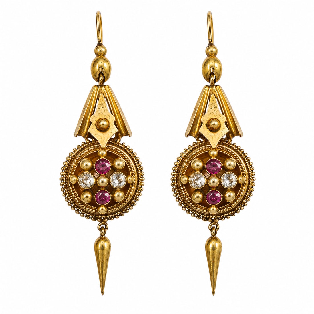 PAIR OF ETRUSCAN REVIVAL EARRINGS (1 of 1)