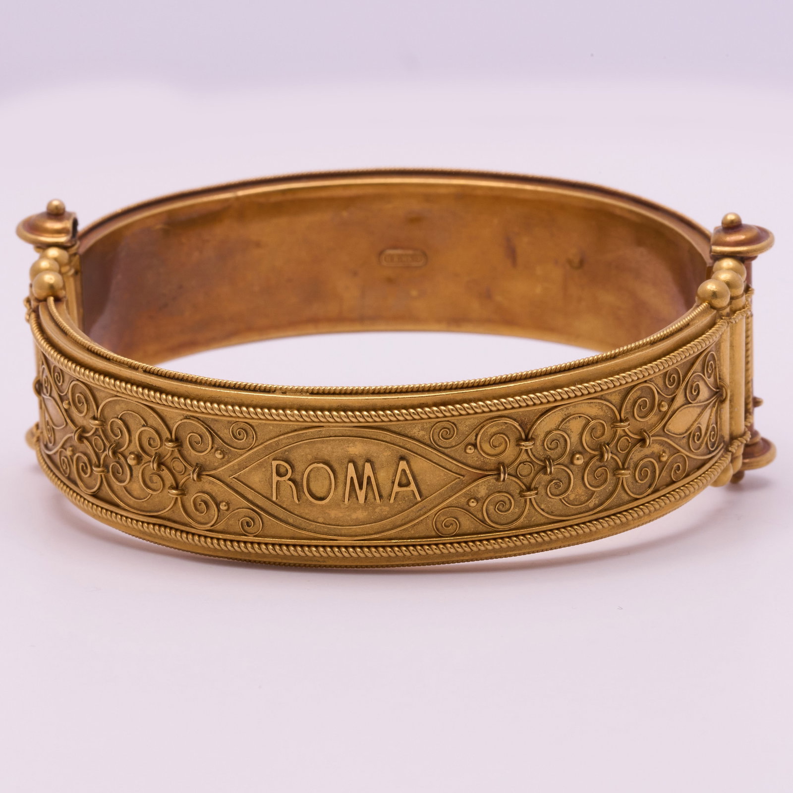 ANTONIO CARLI, FANTASTIC MICRO-MOSAIC HINGED BANGLE (1 of 2)