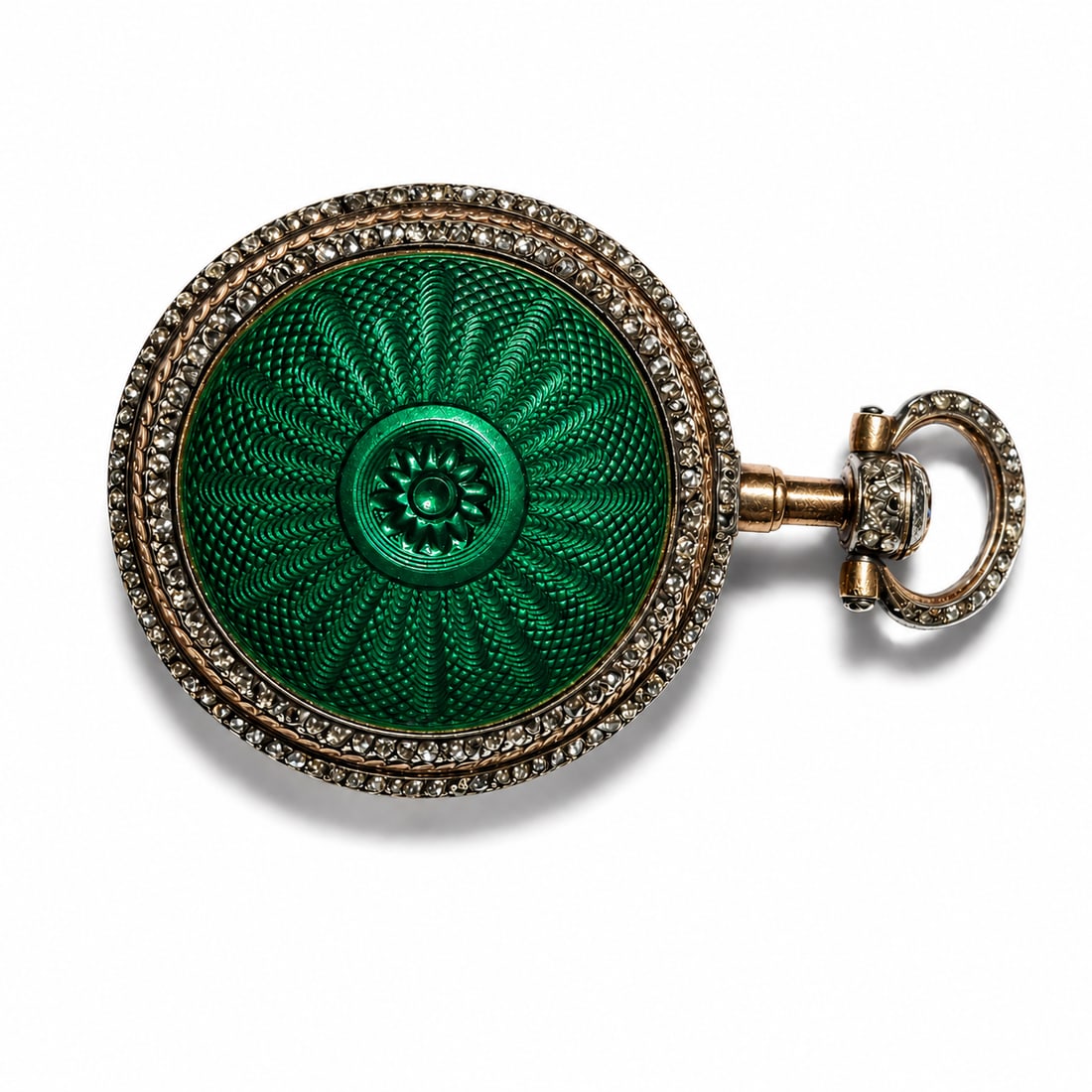 ROMILLY PARIS, FANTASTIC ENAMEL AND DIAMOND POCKET WATCH (1 of 2)