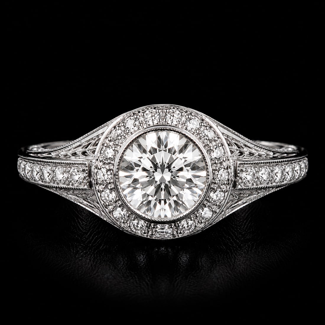 EDWARDIAN DIAMOND RING: EDWARDIAN DIAMOND RING,4,5 grams, testing platinum.Bright and lively old cut diamonds.Larger central diamond, flanked with diamonds on the shoulders and the sides of the head.Totalling approx. 2.15