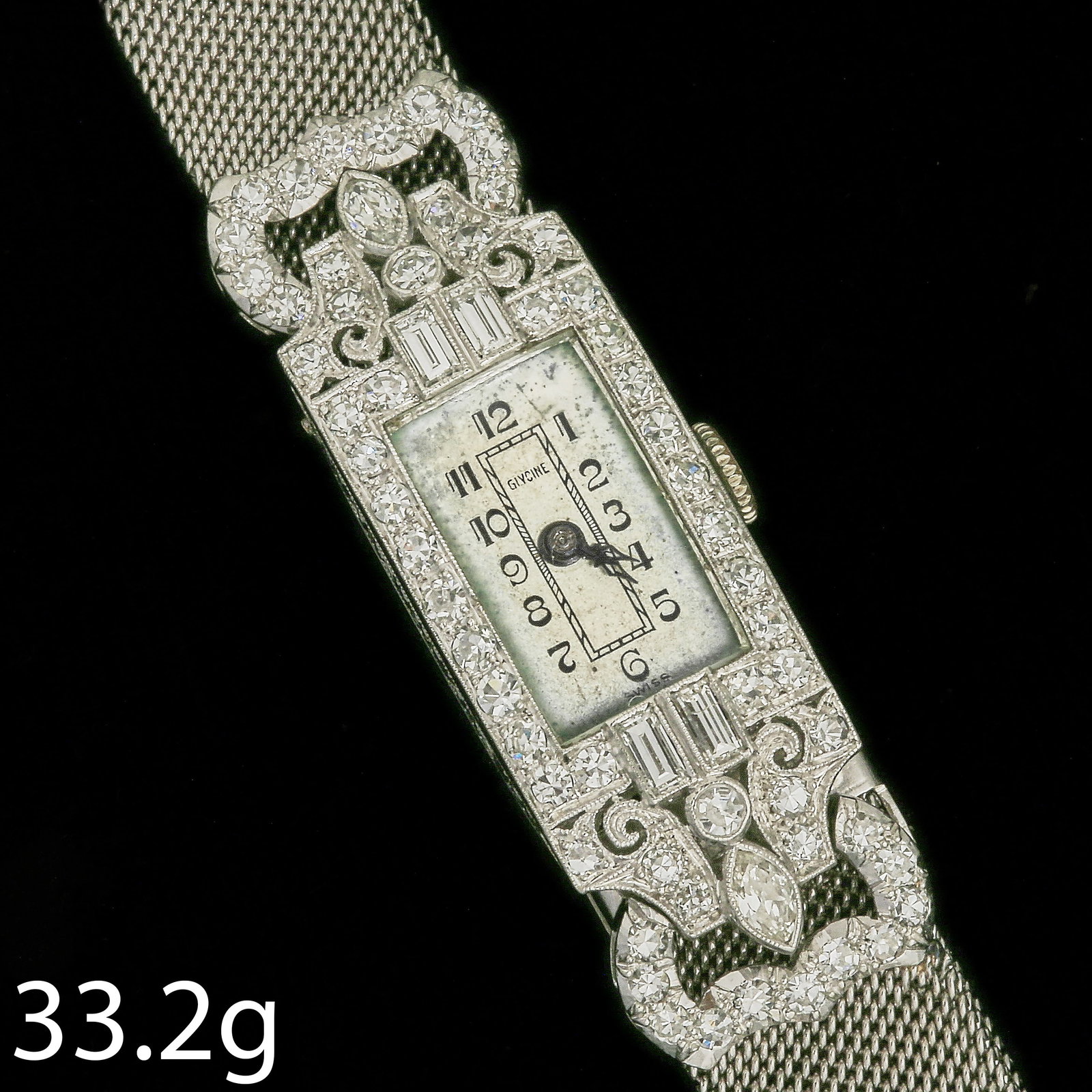 ART-DECO DIAMOND WRISTWATCH (1 of 1)
