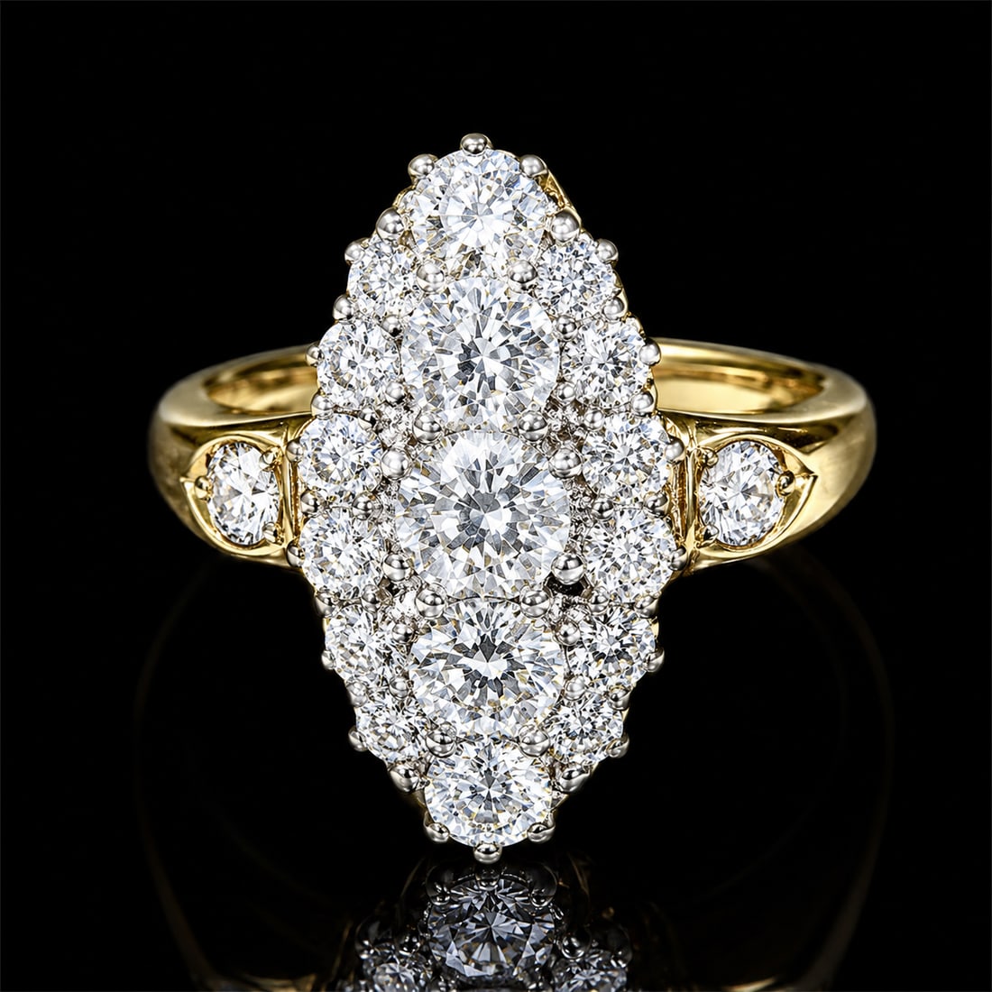 MARQUISE SHAPED DIAMOND RING (1 of 1)