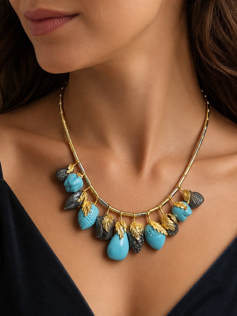 UNUSUAL TURQUOISE NECKLACE (1 of 1)
