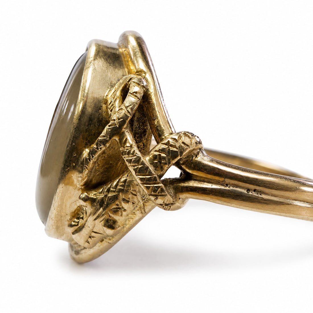 GEORGIAN DENDRITIC AGATE SNAKE RING (1 of 1)