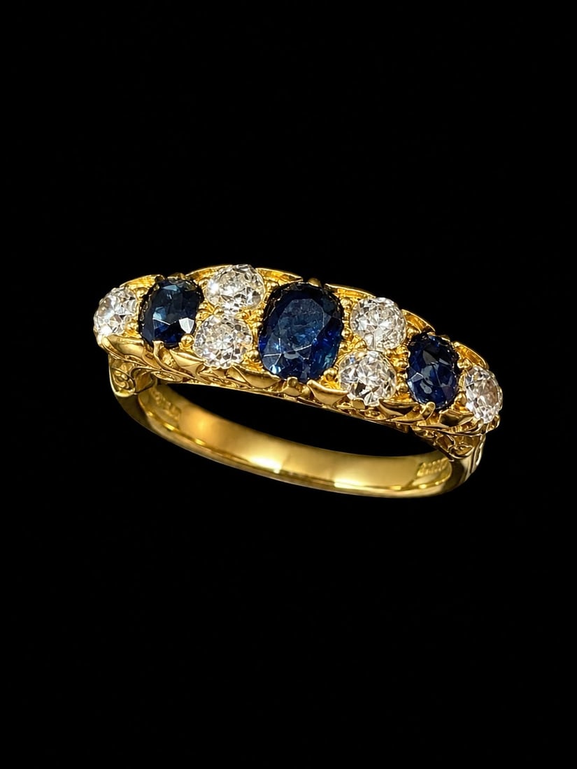 SAPPHIRE AND DIAMOND RING (1 of 1)