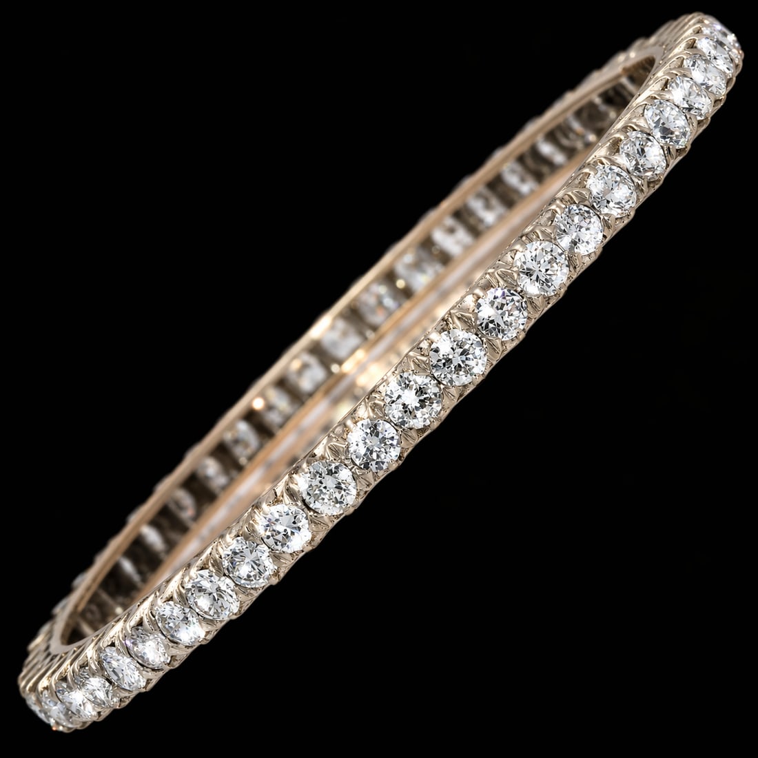 FINE DIAMOND ETERNITY HINGED BANGLE (1 of 1)