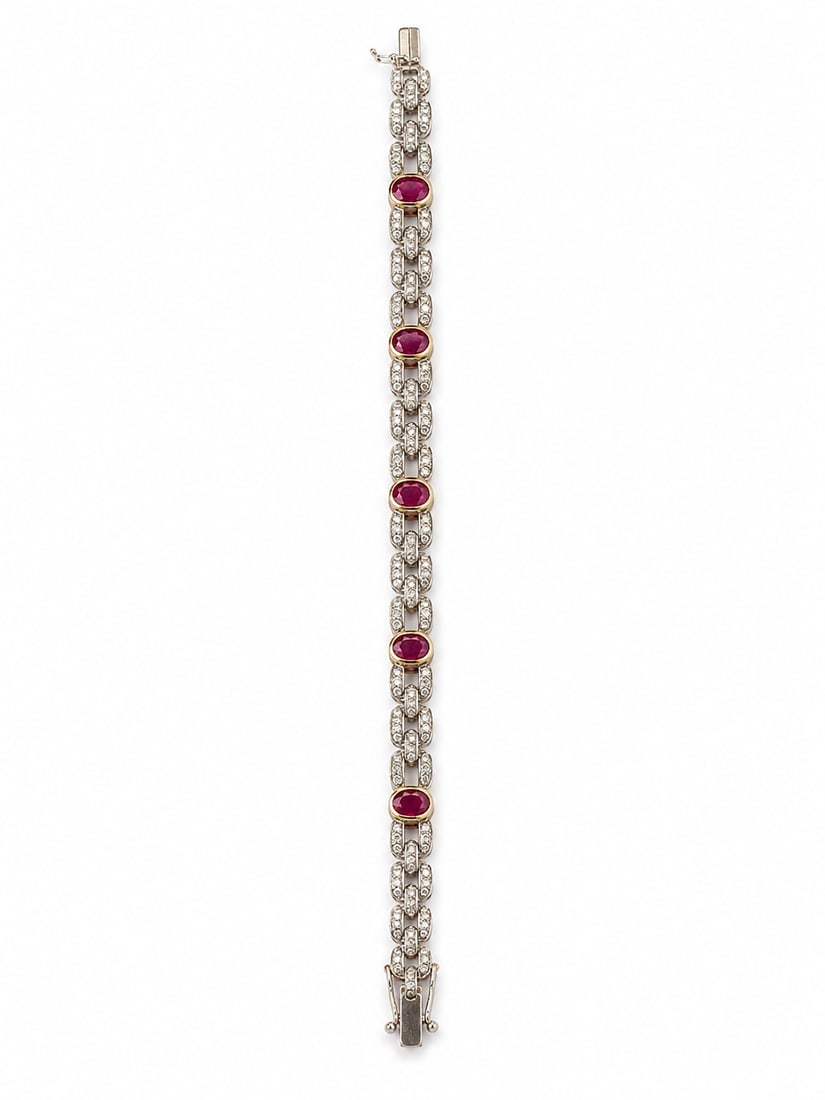 RUBY AND DIAMOND BRACELET (1 of 1)