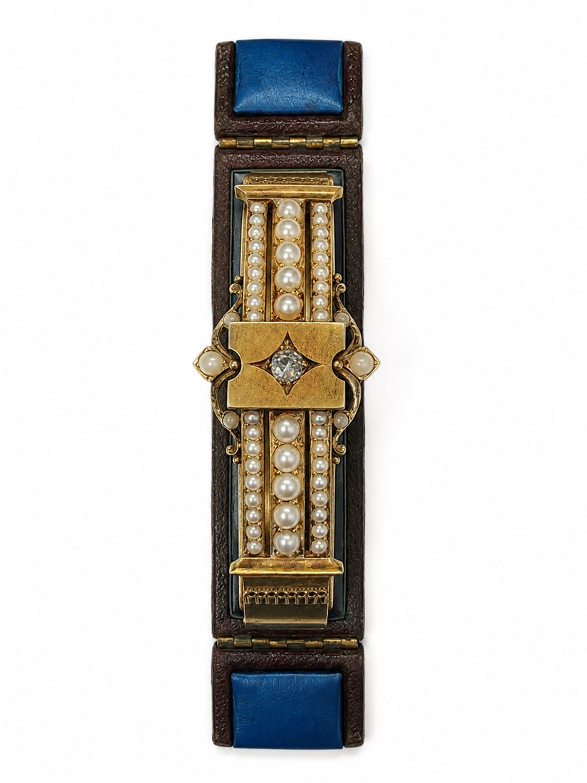 VICTORIAN PEARL DIAMOND AND CORAL HINGED BANGLE,: VICTORIAN PEARL DIAMOND AND CORAL HINGED BANGLE,23.2 grams, testing high carat gold.The bangle with a central row of larger pearls.Flanked with smaller pearls on each side and accentuated with