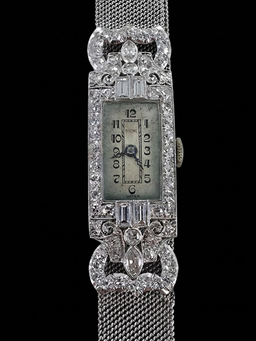 ART-DECO DIAMOND WRISTWATCH, (1 of 1)