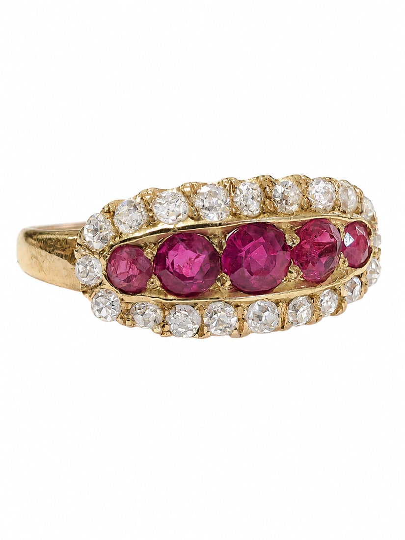 RUBY AND DIAMOND RING, (1 of 1)