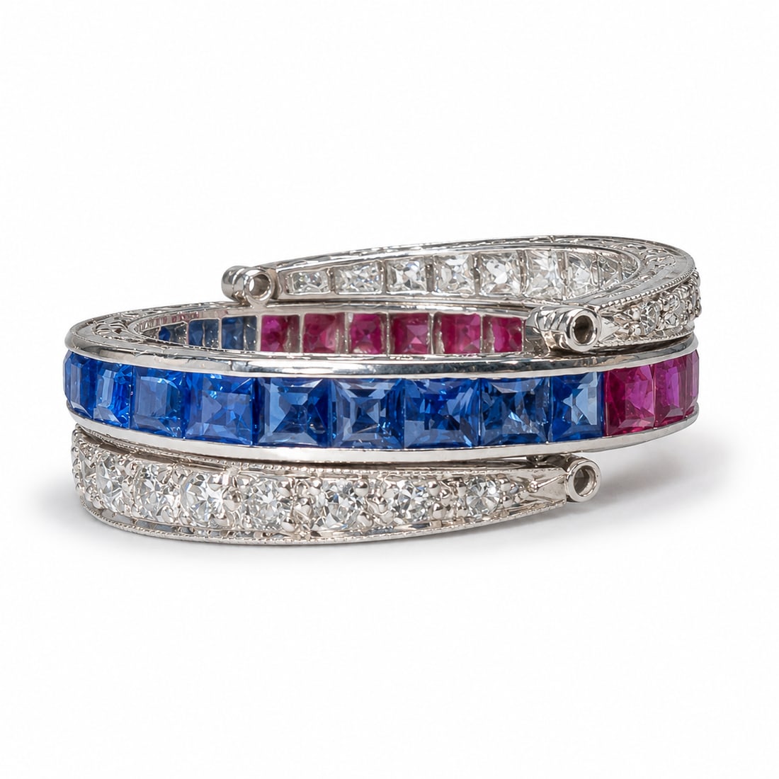 RUBY SAPPHIRE AND DIAMOND DAY AND NIGHT RING (1 of 2)