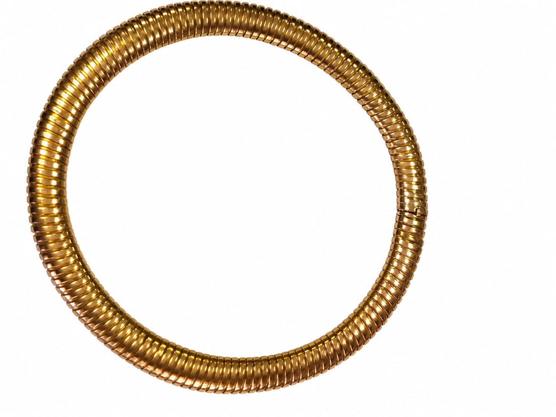 GOLD TUBOGAS NECKLACE: GOLD TUBOGAS NECKLACE 35.7 grams in great condition L 40 cm