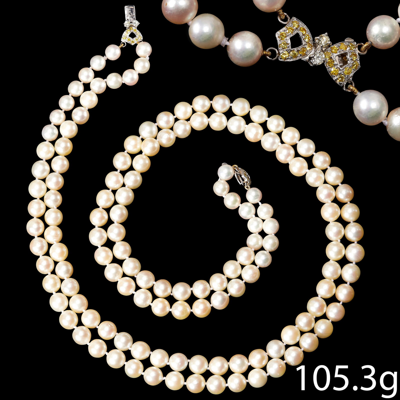 TWO ROW PEARL NECKLACE (1 of 1)