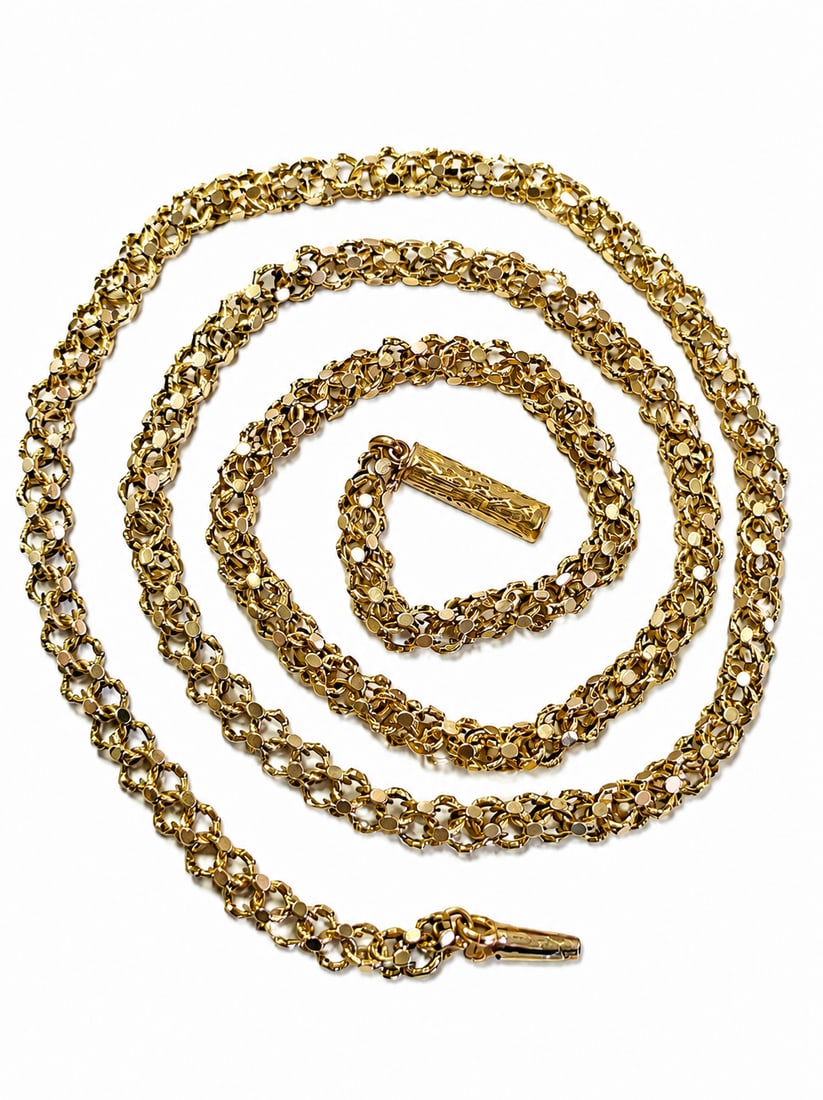 ANTIQUE GOLD CHAIN: ANTIQUE GOLD CHAIN 10.3 grams in great condition L 47 cm