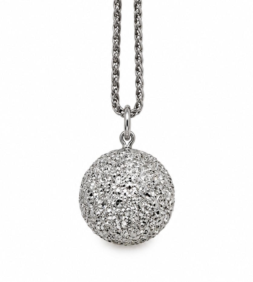 DIAMOND BALL PENDANT AND CHAIN NECKLACE (1 of 1)