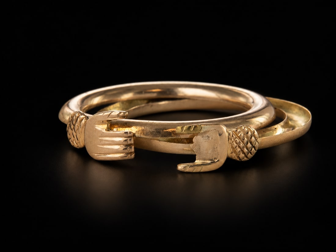 ANTIQUE FEDE GIMMEL RING (1 of 1)