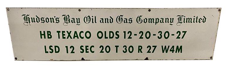 Hudson Bay Texaco Porcelain Lease Sign (1 of 2)