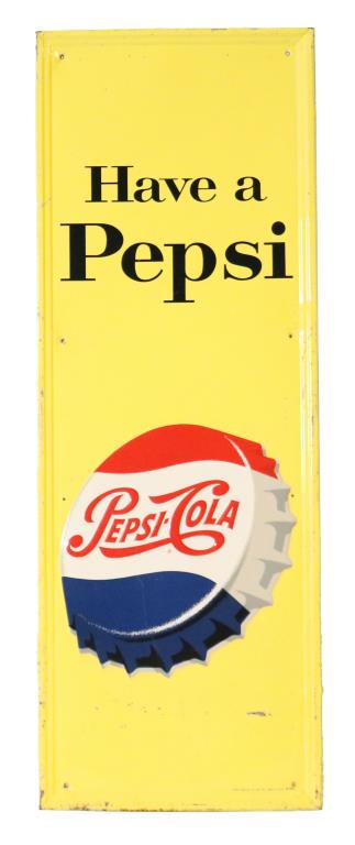 Have a Pesi Cola Embossed Tin Sign (1 of 2)