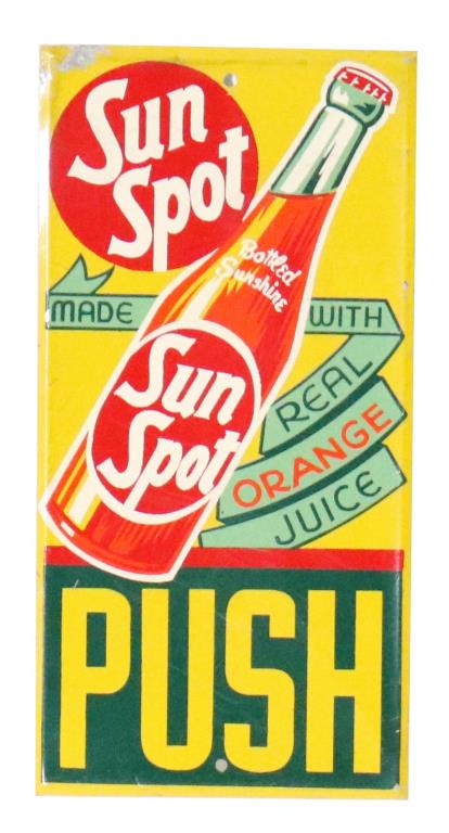 Sunspot Tin Door Push Sign (1 of 2)