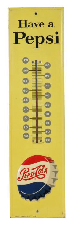 Have a Pepsi Embossed Tin Thermometer (1 of 2)