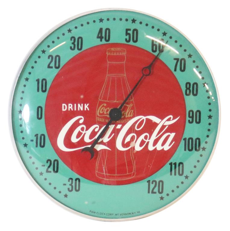 Rare Pam Gold Bottle Coca Cola Thermometer (1 of 2)