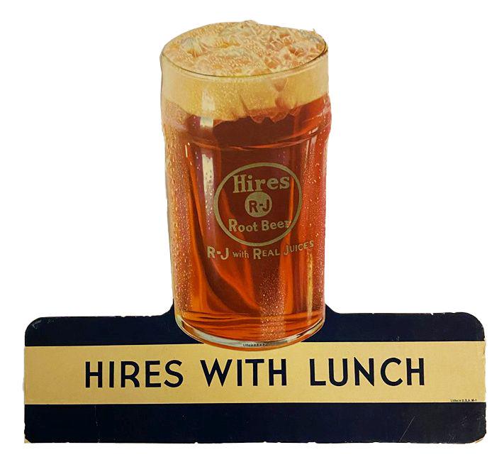 Hires with Lunch Diecut Cardboard Sign (1 of 2)