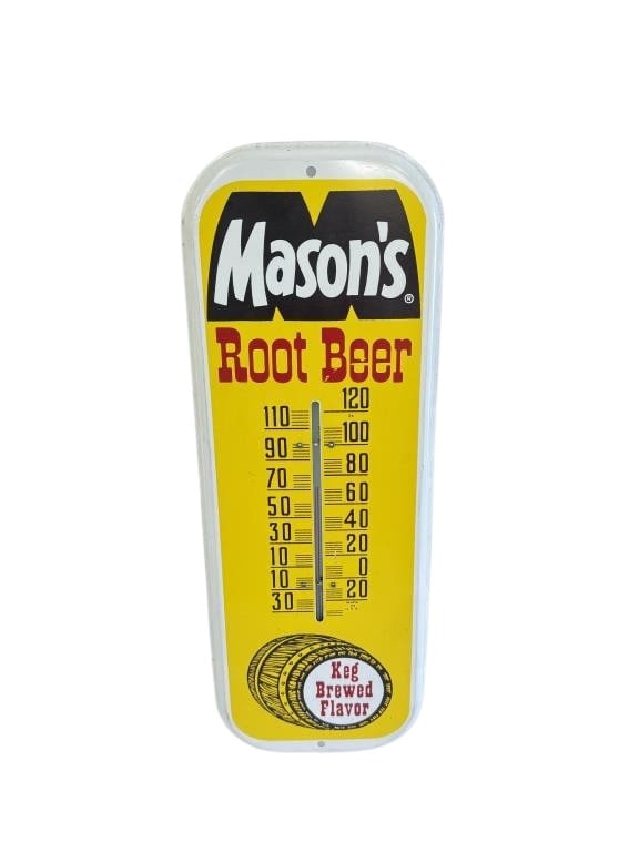 Mason's Root Beer Tin Thermometer (1 of 2)