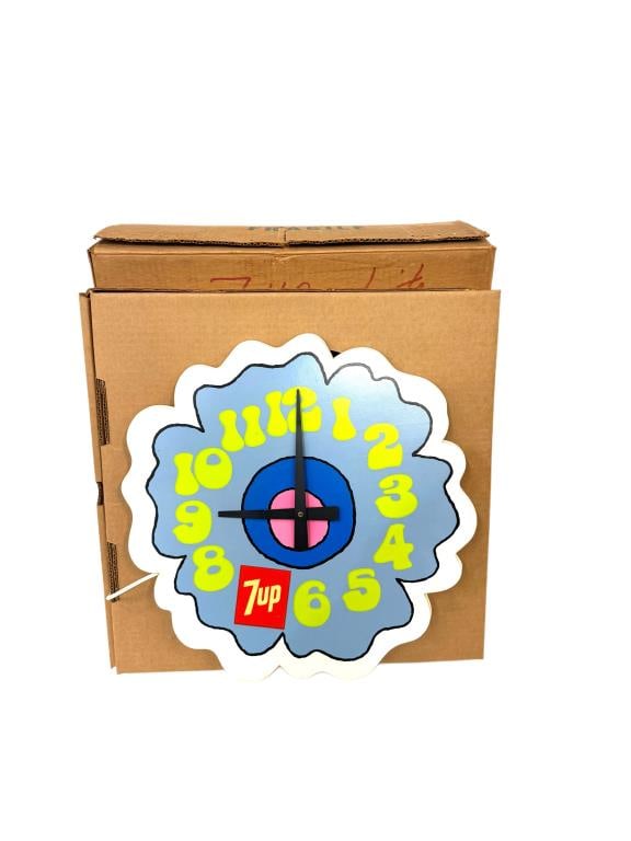 7UP Peter Max Style Lighted Clock (1 of 1)