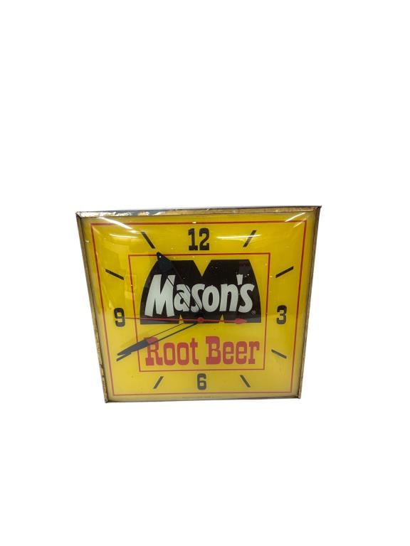 Mason's Root Beer Lighted Pam Clock (1 of 1)